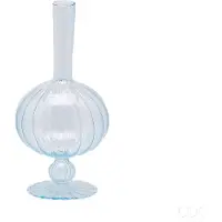 Edg Bloemenvaas Glas Blauw D 13 cm H 26 cm Opening 2 cm