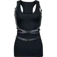 Banned Alternative - Gothic Harness - Rhune Harness - voor Vrouwen - zwart - Maat Standard