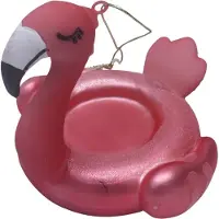House Vitamin Xmas hanger flamingo blown up glass 10x10,5x9cm