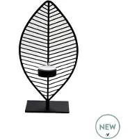 Vase the World Waxinelichtjeshouder Minas | Medium | Zwart - Black | L18 x B7 x H34 cm