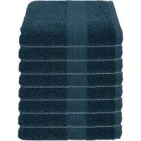 Atmosphera Badhanddoek Towelmaster - 8x - petrol blauw - luxe - 50 x 90 cm - katoen - 450 grams - badkamer handdoek