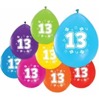 We Fiesta 24 Ballonnen 12″ 2 Zijdig bedrukt 13 jaar - Versiering Slinger Feestdecoratie Decoratie Verjaardag Jubileum Ballon Feest