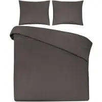 DoubleDry Dekbedovertrek 100% natuurlijk katoen lits jumeaux 240x200/220 cm +