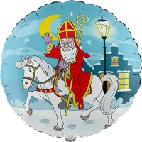 We Fiesta Folieballon Sinterklaas 18" - Sinterklaas Decoratie Versiering Piet December Ballon Vlaggenlijn