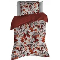 De Witte Lietaer Dekbedovertrek Mimulus Spicy Red Flanel-200 x 200 / 220 cm | 2-Persoons