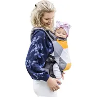 Luna Dream draagzak Grow Up Cube katoen grijs/geel/wit