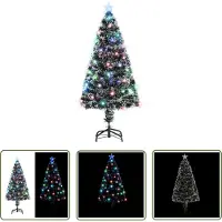 The Living Store Kunstkerstboom met standaard/LED, 120 cm, met vezeloptiek