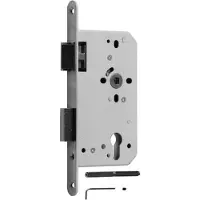 Nemef 649/46 Paniekdeurslot | DM60mm | PC72mm | krukgat 8mm gedeeld | voorplaat RVS 20x235mm afgerond | messing dag- en nachtschoot | DR 4 - 9064946652
