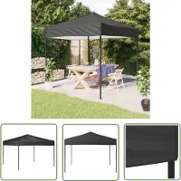 The Living Store De Living Store partytent, inklapbaar, antraciet, 3x3 meter