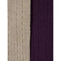 Vertbaudet Set van 2 gebreide maillots voor meisjes aubergine