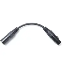 LightmaXX DMX Adapter kabel XLR 3F/5M 3 pol female / 5 pol male 10cm - DMX-kabel