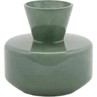 Edg Bloemenvaas Glas Groen D 21 cm H 20 cm Opening 11 cm