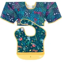 BUMKINS - Swap Pocket Bib | Verwisselbare Slab met Opvangbakje - Jungle & Dierenprints (6-18 maanden)