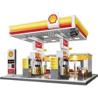 Deqube Shell Gas Station Construction Game 1309 Pieces Veelkleurig Kinderen