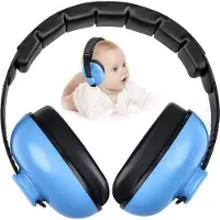 Buxibo Baby Gehoorbescherming - Oorkap voor Baby en Kleuter (0-3 jaar) - Met Zachte Oorkussens - Blauw