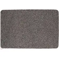 Buemag 2x stuks anti slip deurmatten/schoonloopmatten pvc grijs 60 x 40 cm voor binnen - Droogloopmatten - Extra absorberend