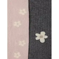Vertbaudet 2 meisjesmaillots met bloemen roze (poederkleur)