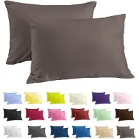 Zavelo Katoen Kussenslopen Basics Taupe (set van 2)-60 x 70 cm (standaard)