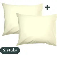 Zavelo Kussenslopen - Hotelkwaliteit - Set van 2 Stuks - Ivoor - 60x70cm - 100% Katoen - Hotelsluiting