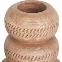 Beliani ALMIROS - Bloemenvaas - lichtbruin - Magnesium