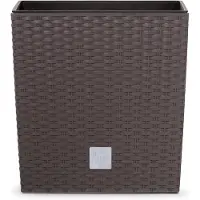 Deuba Wicker Blumentopf Rato Low Umbra 39x39x40,5cm