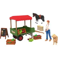 Playtive Animal Adventures-figuren-set M (Boerderij-marktkraam)