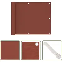 The Living Store Living Store Balkonbescherming, terracotta-rood, 75x500 cm, Oxford-stof