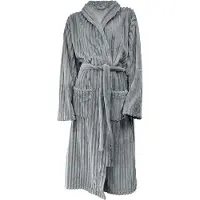 Eleganzzz Teddy Rib Fleece Badjas - dark grey - L