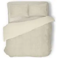 Eleganzzz Dekbedovertrek Teddy Rib Fleece - beige 240x200/220cm