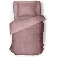 Eleganzzz Dekbedovertrek Teddy Rib Fleece - old rose 140x200/220cm