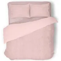 Eleganzzz Dekbedovertrek Teddy Rib Fleece - light pink 200x200/220cm