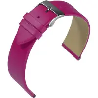 Eulit horlogeband - leer - 20 mm - roze - metalen gesp