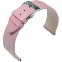 Eulit horlogeband - leer - 20 mm - roze - metalen gesp