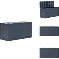 vidaXL Opbergbox voor de tuin, 320 liter, zwart - Tuinboxen