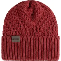 Knit Factory Sally Gebreide Muts Heren & Dames - Beanie hat - Baked Apple - Grofgebreid - Warme rode Wintermuts - Unisex - One Size