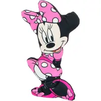Disney kussen junior Minnie Mouse 35 cm polyester roze/zwartt