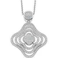 Orphelia ZH-7247 - CHAIN WITH PENDANT ZIRCONIUM - 925 silver - cubic zirkonia - 45 cm