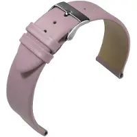 Eulit horlogeband - leer - 14 mm - lila - metalen gesp