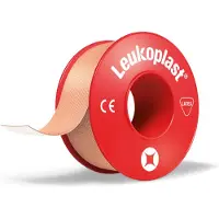 Leukoplast , hechtpleister met klemring 2,5cm x 5m, doosje 12 stuks