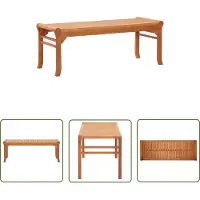 The Living Store De Living Store tuinbank voor 2 personen, 120 cm, gemaakt van massief eucalyptus hout