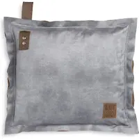 Knit Factory Dax Kussen - Licht Grijs - 50x50 cm