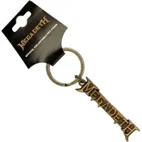 Megadeth - Logo v2 Sleutelhanger - Goudkleurig