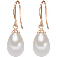 Lulu & Jane Oorbellen rose-goud / parelwit