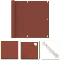 The Living Store Living Store Balkonbescherming, terracotta-rood, 90x300 cm, Oxford-stof