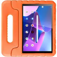 HappyCase Kinder Tablethoes Geschikt voor Lenovo Tab M10 Gen 3 (10.1) | Kindvriendelijke Hoes | Beschemhoes | Kinderhoes | met Handvat en Standaard | Oranje