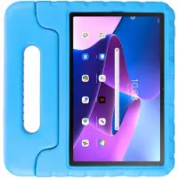 HappyCase Kinder Tablethoes Geschikt voor Lenovo Tab M10 Plus/FHD Plus | Kindvriendelijke Hoes | Beschemhoes | Kinderhoes | met Handvat en Standaard | Blauw