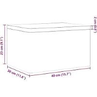 vidaXL Houten kist met deksel 40x30x23 cm massief grenenhout zwart