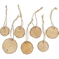 Packlinq Houten schijf met ophangoog, d 35-45 mm, dikte 7 mm, 7 stuk/ 1 doos
