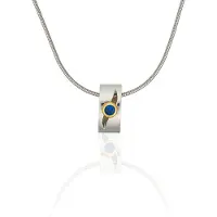 Orphelia HSG-016 - Ketting met hanger - Roestvrij staal / Zirkonium - 43 cm