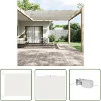 The Living Store Balkonscherm - Wit - 140 x 800 cm - Verticale Privacybescherming